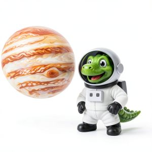 Dino Explores Space: A Fun Children's Aeronautics Book for Kids-0
