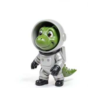 Dino Explores Space: A Fun Children's Aeronautics Book for Kids-0