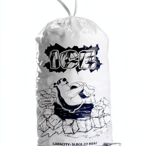 FireKylin Ice Bags 5lb with Drawstring,50 Pack Plastic Ice Bags for Ice Storage-0