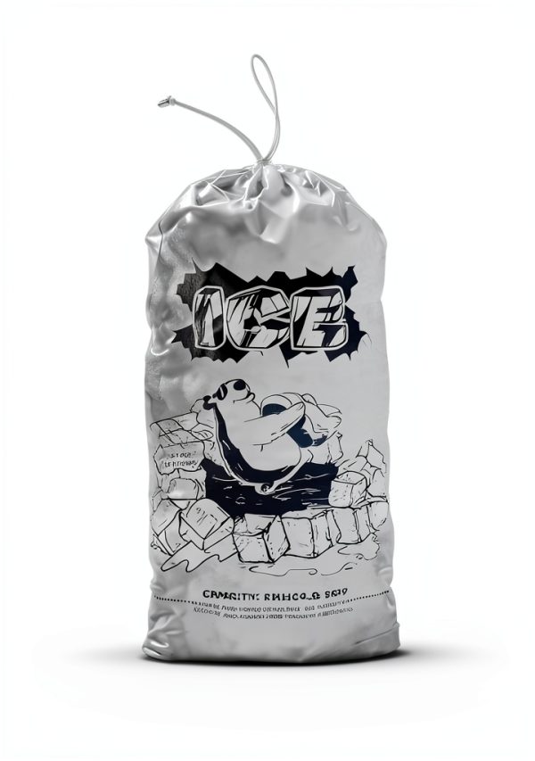FireKylin Ice Bags 5lb with Drawstring,50 Pack Plastic Ice Bags for Ice Storage-1